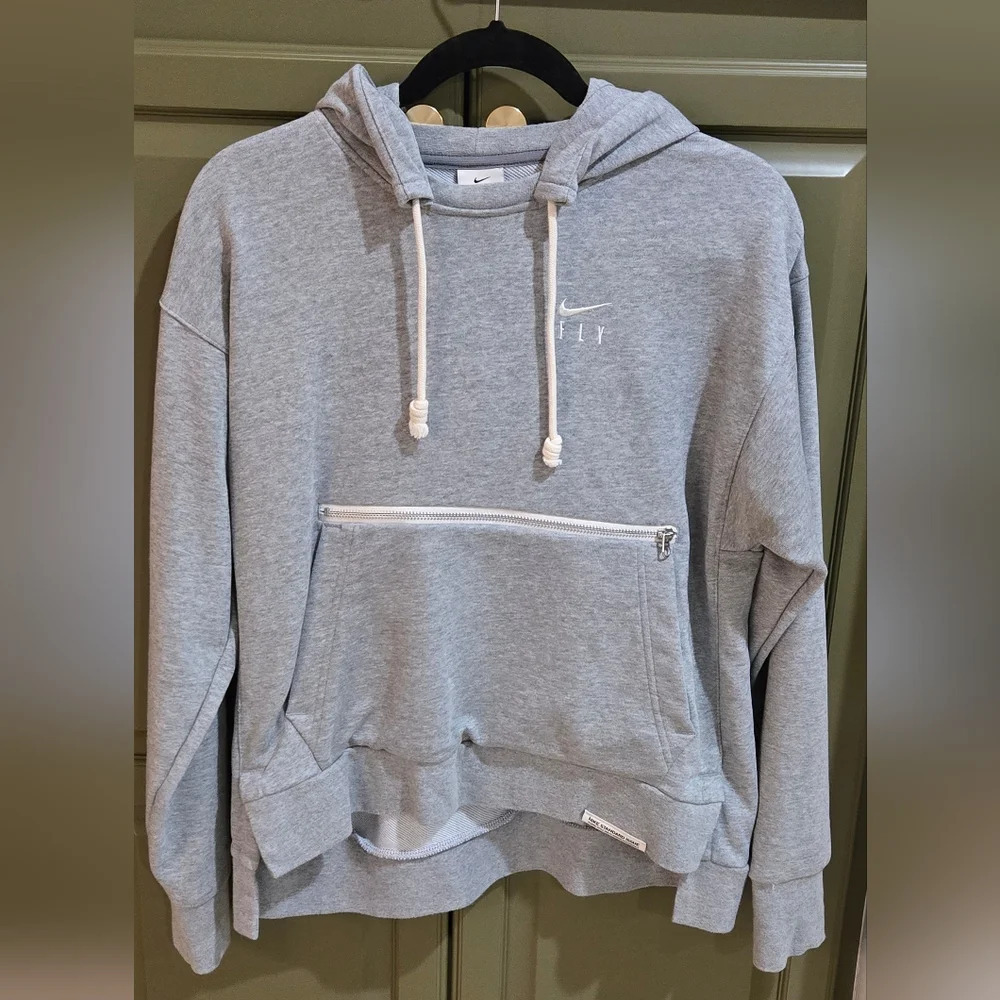 Nike dri fit grey hoodie